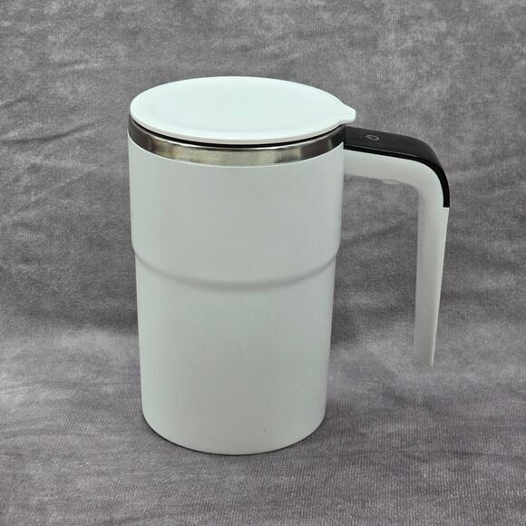 Magnetic Self Stirring Coffee Mug Cup Rechargeable Automatic Mixing LCD White - Picture 1 of 7